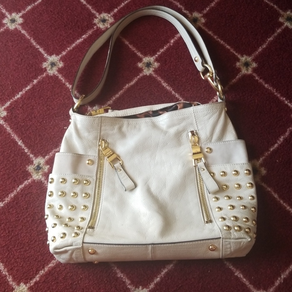 B. Makowsky Glove Leather Convertible Shoulder Bag